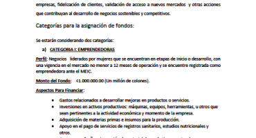 Condiciones - Programa Mujeres Crecen