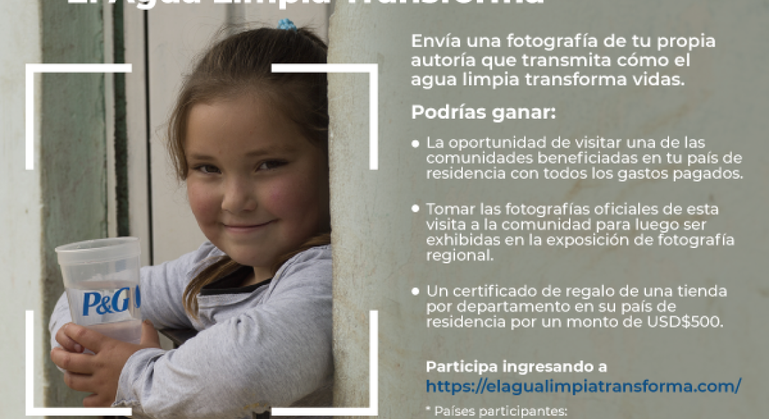 Concurso de fotografía capturará el poder transformador del agua