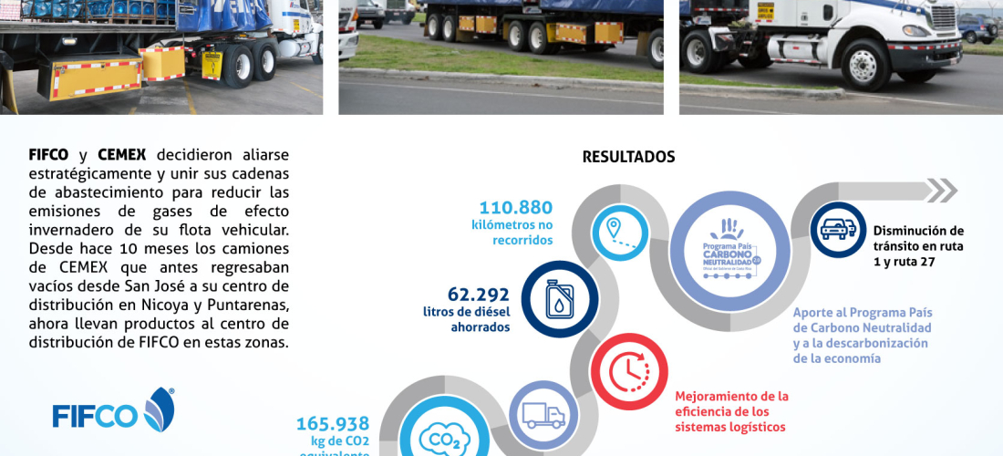 Empresas comparten flotilla para disminuir tránsito en las rutas 1 y 27 y ahorran 63 mil litros de diésel