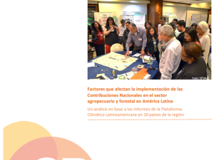  Factores que afectan la implementación de las Contribuciones Nacionales en el sector agropecuario y forestal en América Latina 